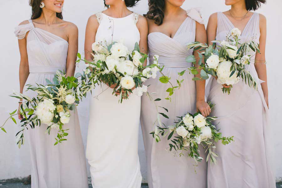 Bay Area Editorial Wedding Photo of bride and bridesmaids