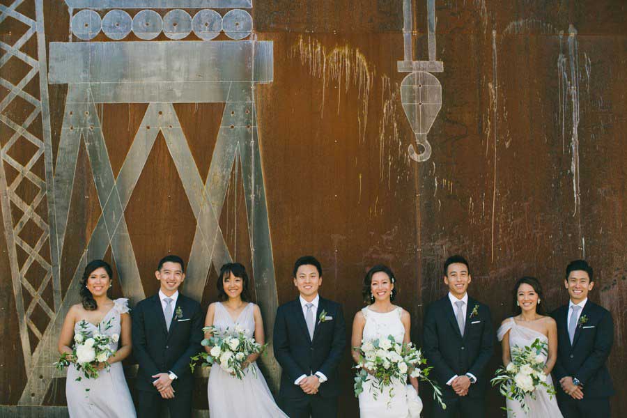 Bridal Party Photos with Artwork