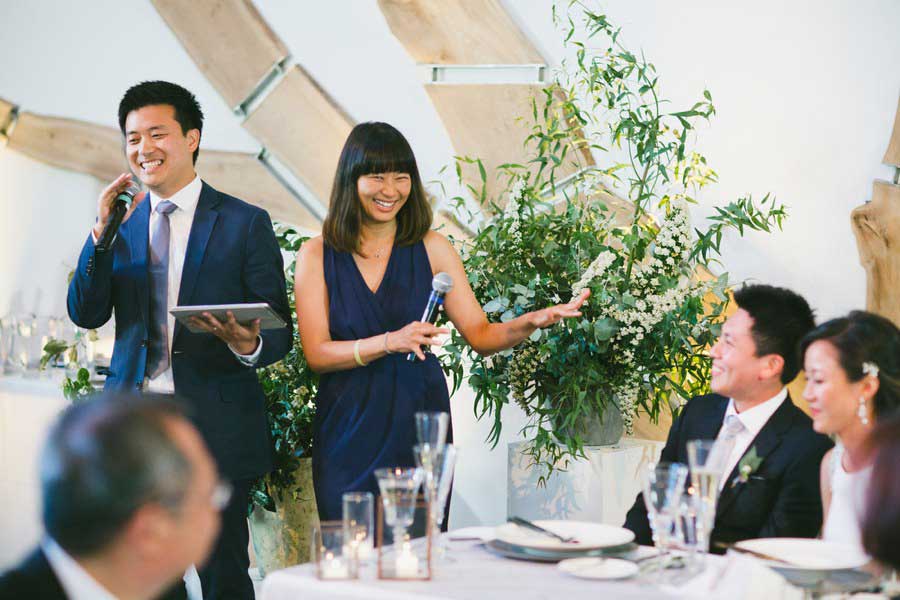 indoor wedding reception speeches at The Pearl San Francisco