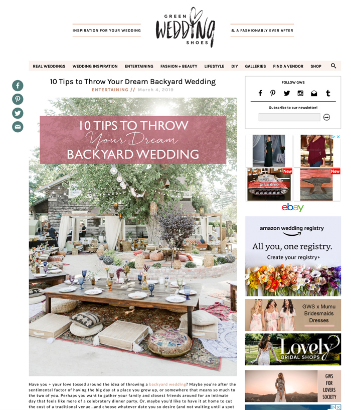 Backyard Wedding Tips