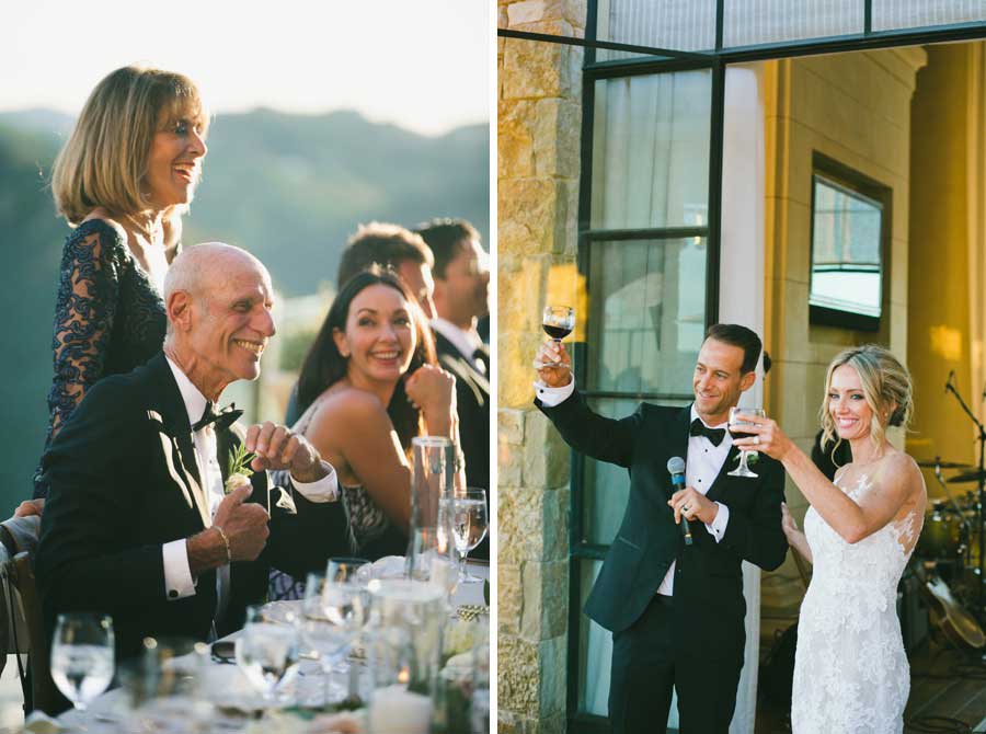 malibu wedding photographer rocky oaks winery speeches