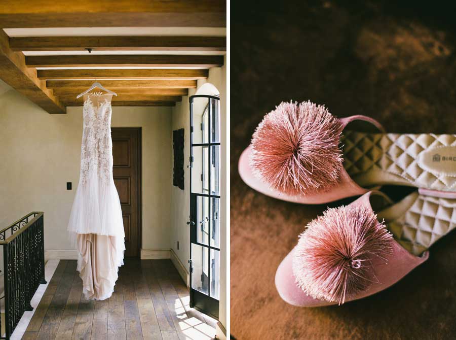pink velvet slippers for wedding day brides
