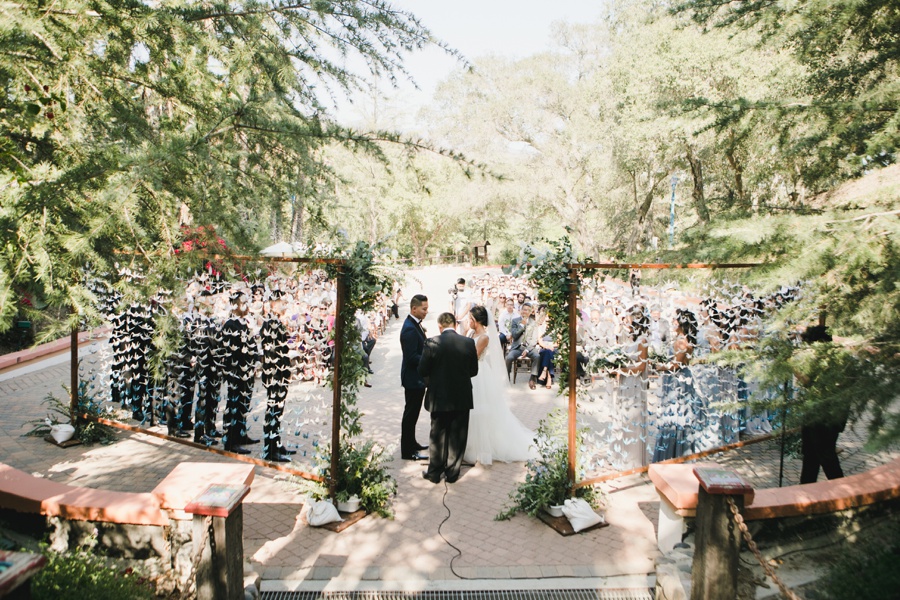 Garden Wedding with 1000 Paper Cranes