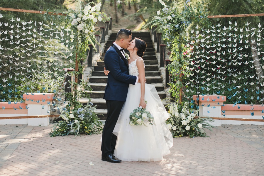 Garden Wedding with 1000 Paper Cranes