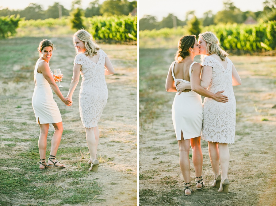 Al Fresco Wine Country Lesbian Wedding