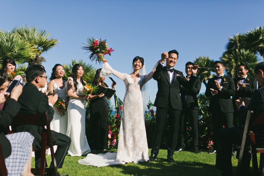 Vibrant Tropical Malibu Wedding