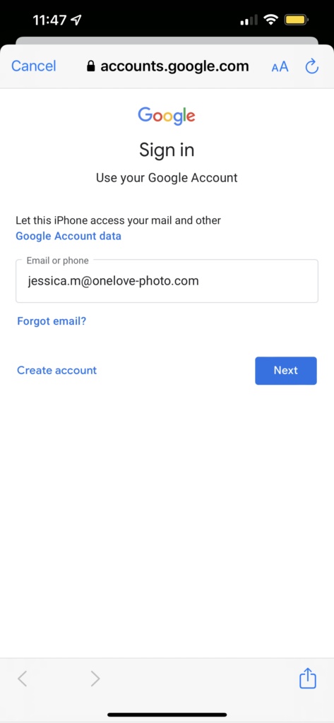 Your onelove email