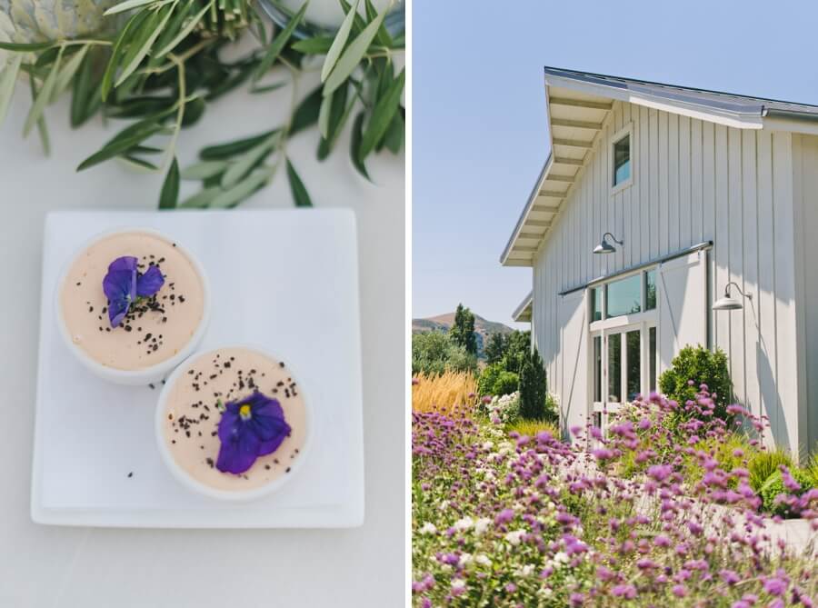 fun spring wedding at the Barn at harrow cellars