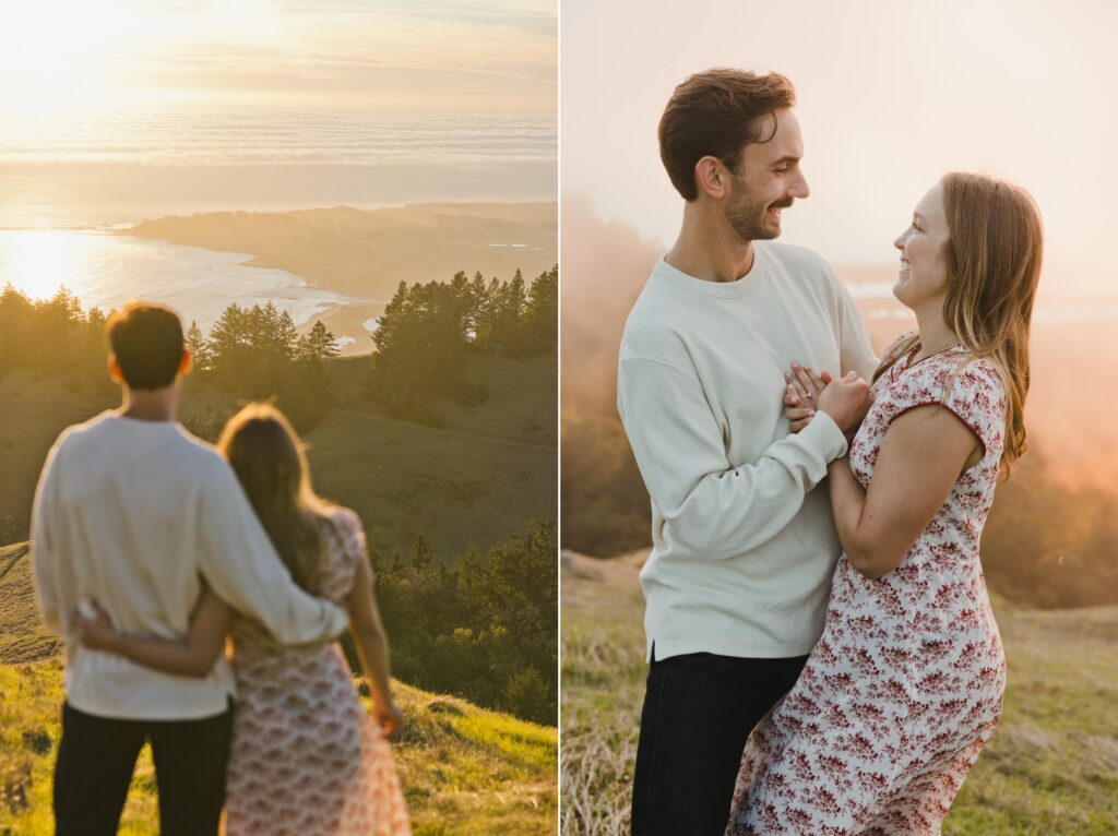 Mt. Tam engagement session, Sunset Hikes, Foggy Views, and That Just-Engaged Glow: Annie + Sam at Mt. Tam