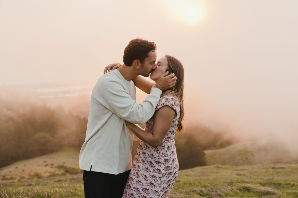 Mt. Tam engagement session, Sunset Hikes, Foggy Views, and That Just-Engaged Glow: Annie + Sam at Mt. Tam